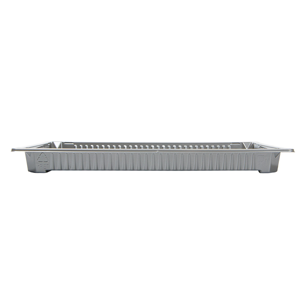 268.00-RECIPIENTI PER "SUSHI" 442 ML 22,9x15,5x2,1 CM ARGENTO RPET (140 u.)