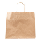 167.19-BORSE SOS TRAITEUR CON MANICI  90 G/M2 32+21x28,5 CM NATURALE KRAFT (250 u.)
