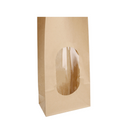 280.76-SACCHETTI SOS CON FINESTRA  1000 GR 60 G/M2 + 3µ OPP 13+8x17 CM NATURALE KRAFT (50 u.)