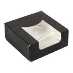252.24-CONTENITORI SUSHI+FINESTRA 'THEPACK'  10x10x4 CM NERO CARTONE NANO-MICRO + OPP (50 u.)