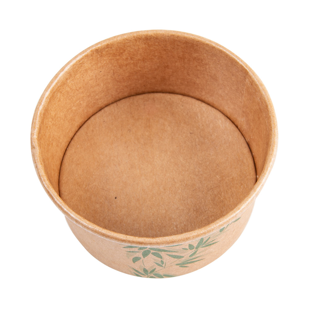217.57-COPPETTA GELATI 'FEEL GREEN' 90 ML 210 + 18 PE G/M2 Ø7,2x4 CM MARRONE CARTONE (50 u.)