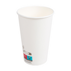 274.44-BICCHIERI BEVANDE FREDDE E CALDE 1 PARETE 'COMPOSTABLE' 480 ML - 16 oz 300 G/M2 Ø9/6x13,2 CM BIANCO CARTONE (50 u.)