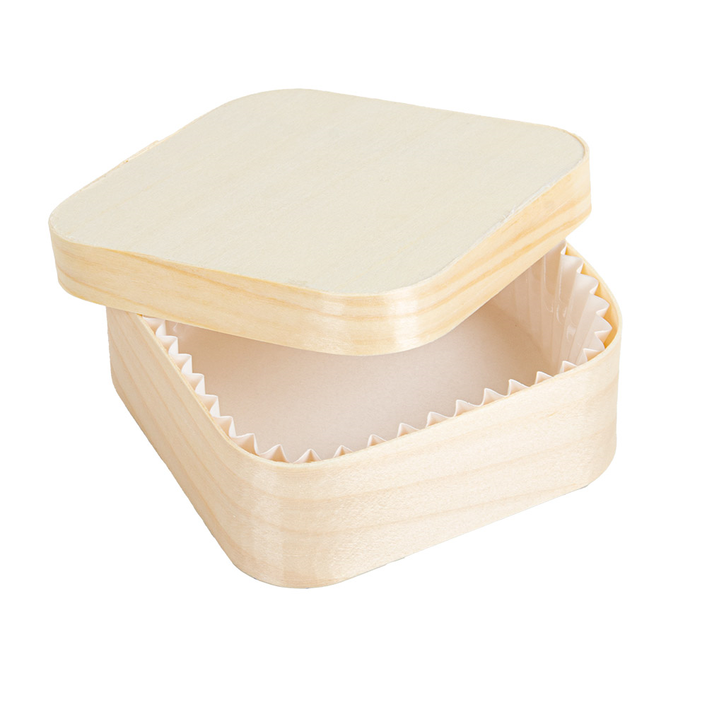 270.94-MINI SCATOLE CILINDRICHE TAPPO + CAPSULA 'WOOD'  11x11x4 CM NATURALE LEGNO (10 u.)