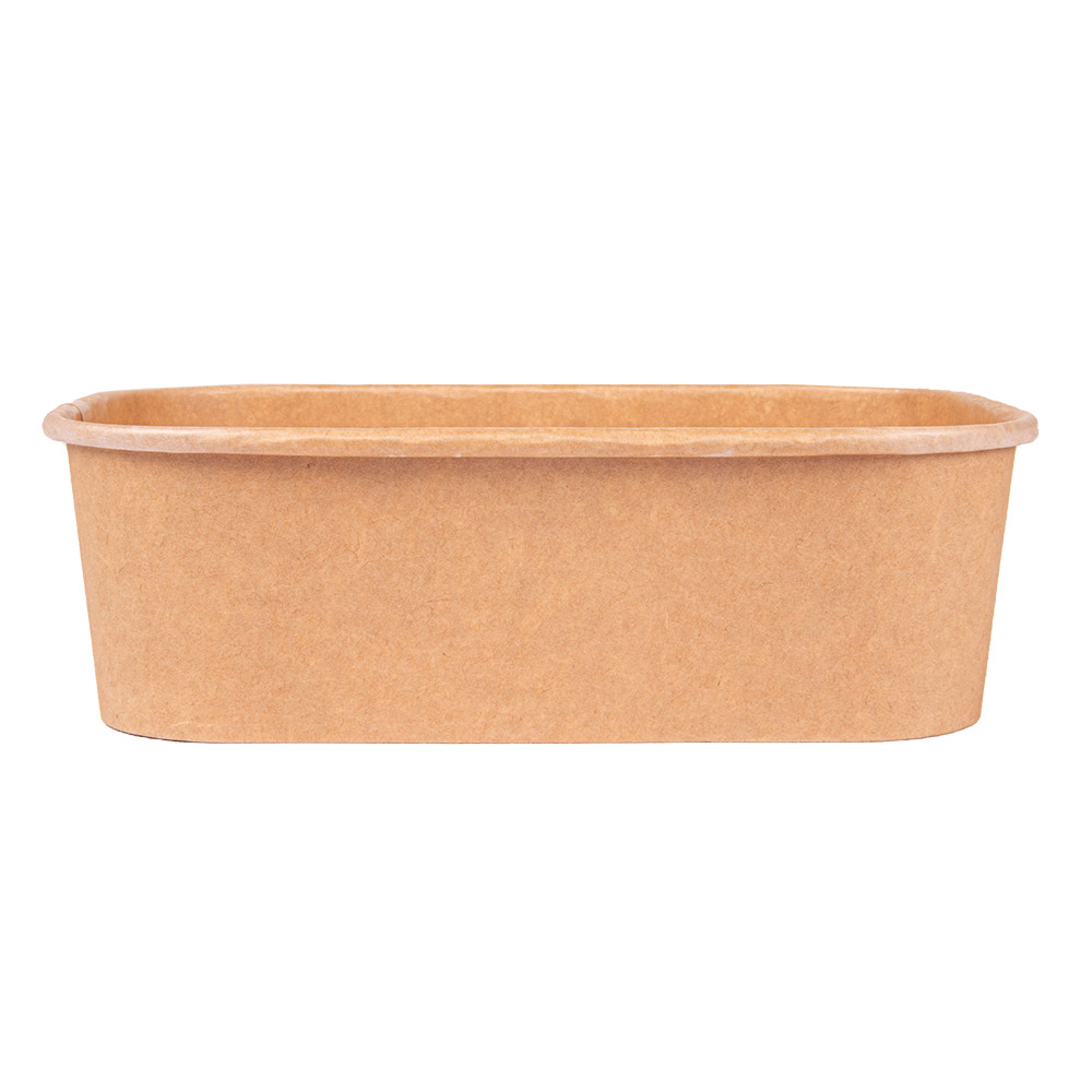 254.33-CONTENITORI RETTANGOLARI  500 ML 320 + 26 PE G/M2 17,3x12,3x4,1 CM NATURALE KRAFT (50 u.)
