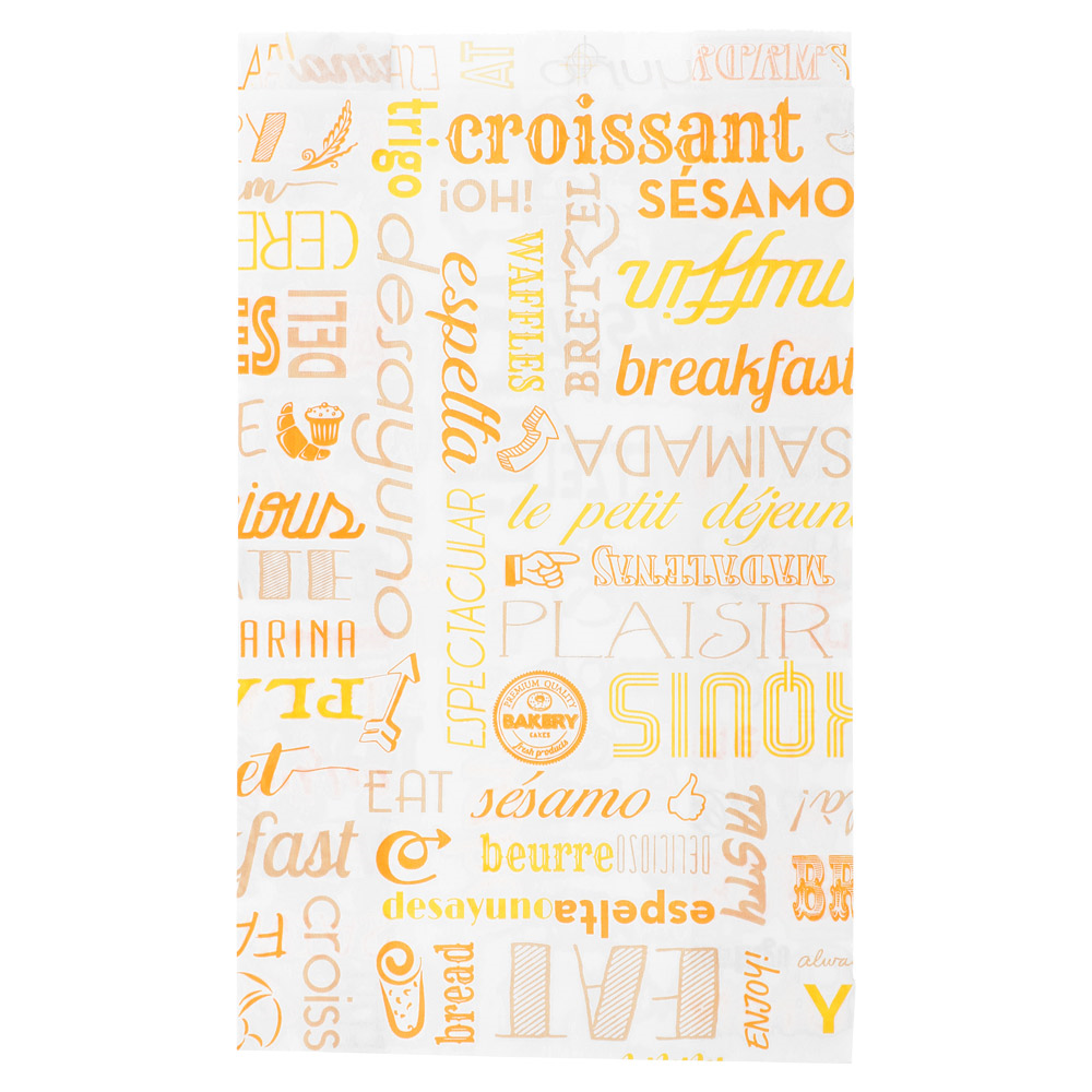 229.12-SACCHETTI CROISSANT ORANGE PAROLE 33 G/M2 14+7x22 CM BIANCO CELLULOSA (500 u.)