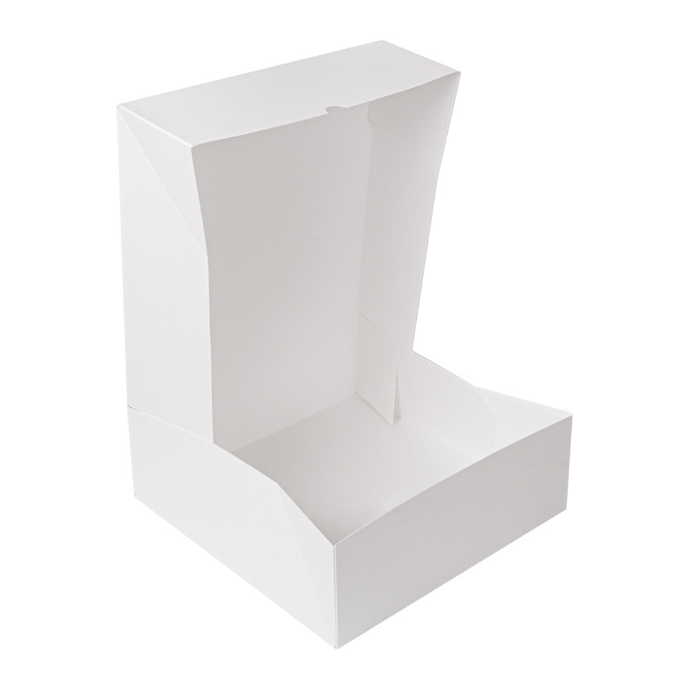253.34-SCATOLE PER PASTICCERIA SENZA FINESTRA 'THEPACK' DECO  28x28x10 CM BIANCO CARTONE NANO-MICRO (50 u.)