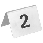 133.50-NUMERI PER TAVOLA DA 1 A 25  5,2x4,2 CM ARGENTO ACCIAIO INOX