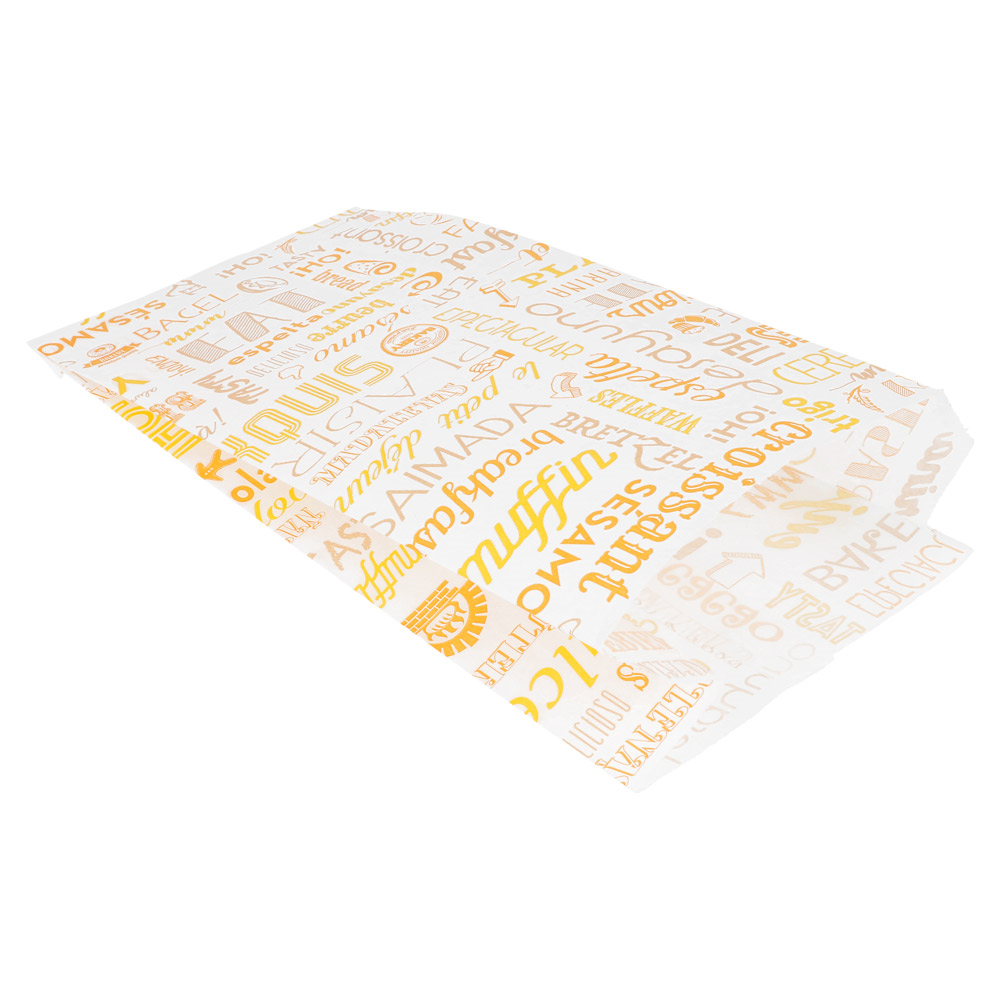 229.13-SACCHETTI CROISSANT ORANGE PAROLE 33 G/M2 14+7x26 CM BIANCO CELLULOSA (500 u.)