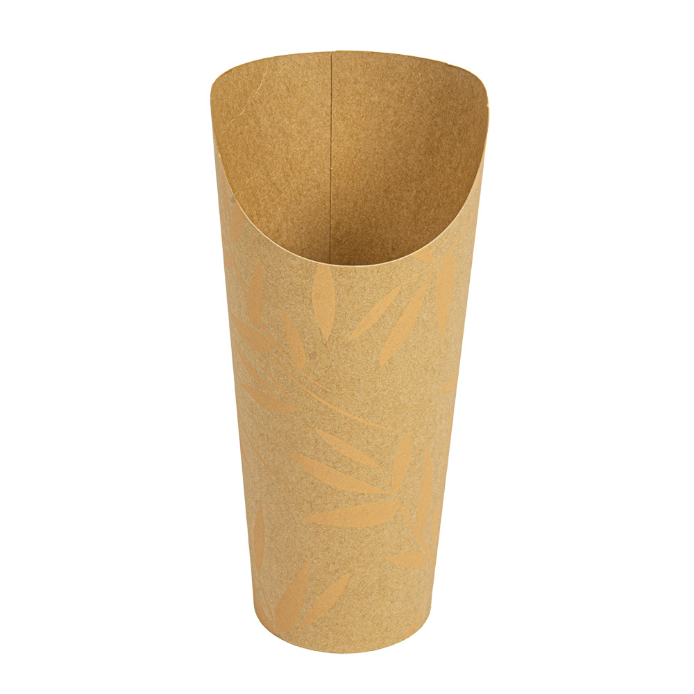 281.45-BICCHIERE PER FRITTI APERTO 'FEEL GREEN' 22 OZ - 660 ML 250 + 20PE G/M2 Ø8,5x18 CM MARRONE CARTONE (50 u.)