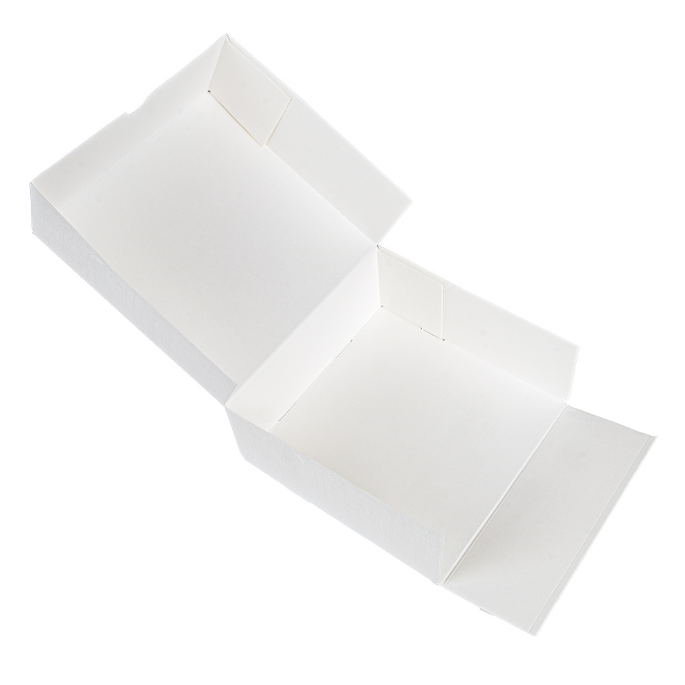 201.58-SCATOLE PER PASTICCERIA SENZA FINESTRA 'THEPACK'  18x18x7,5 CM BIANCO CARTONE NANO-MICRO (50 u.)