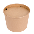 257.87-CONTENITORI PER POLLO +COPERCHIO  1920 ML 337 + 18PE G/M2 Ø 16,8/13,9x12,3 CM NATURALE KRAFT (50 u.)