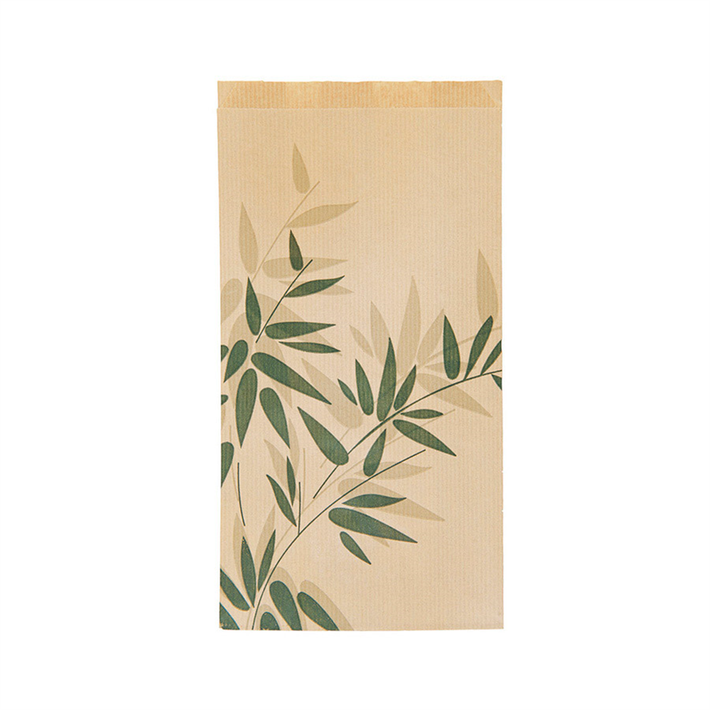 355.06-SACCHETTI CROISSANT 'FEEL GREEN'  32 G/M2 12+5x22 CM NATURALE KRAFT (500 u.)