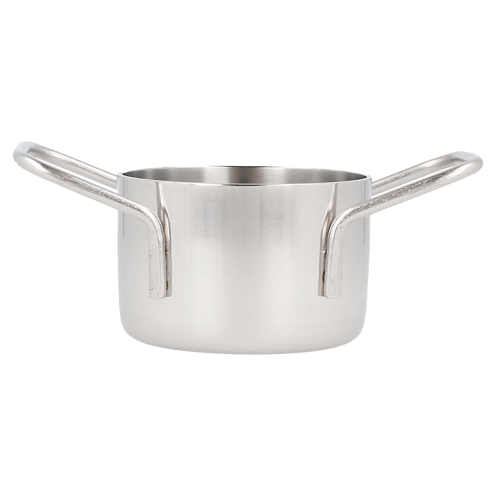207.59-MINI CASSERUOLA 'ARTINOX'  Ø 8x4,5 CM ARGENTO ACCIAIO INOX (1 u.)