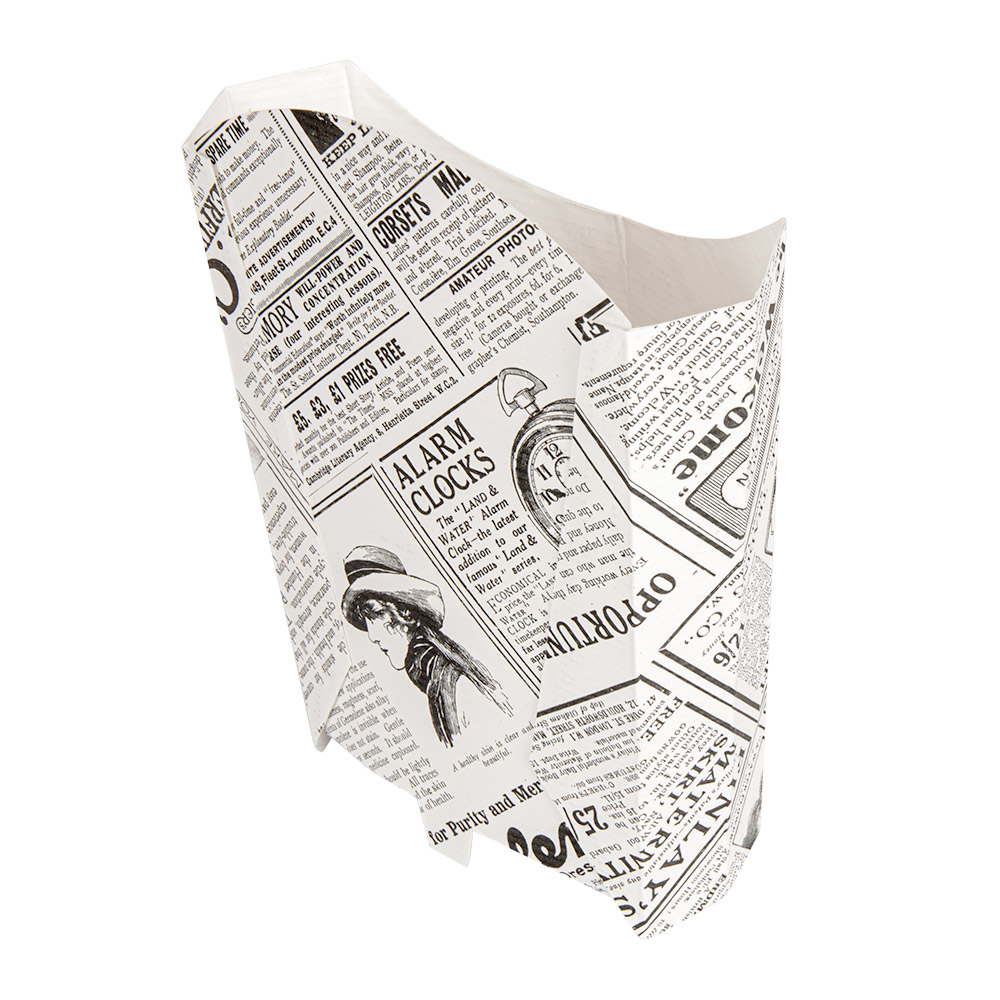 234.39-SCATOLINE PER FRITTI JUMBO 'THEPACK' TIMES 165 G 13,5x8,5x16 CM BIANCO CARTONE NANO-MICRO (200 u.)