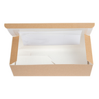 256.16-SCATOLE PER PASTICCERIA CON FINESTRA 'THEPACK'  26x11x8 CM NATURALE CARTONE NANO-MICRO + OPP (50 u.)