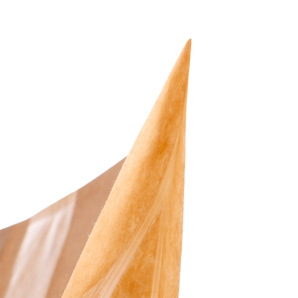 258.04-SACCHE CON CHIUSURA ZIP  500 GR 45 + 13 PET + 27 CPP G/M2 16+4x27 CM NATURALE KRAFT (50 u.)