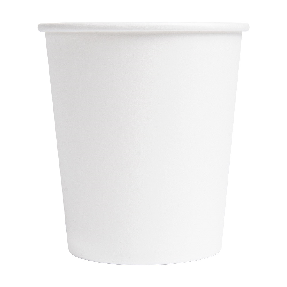 228.95-BICCHIERI BEVANDE CALDE 1 PARETE  180 ML - 6 oz 260 + 18 PE G/M2 Ø7,2/5,3x7,8 CM BIANCO CARTONE (50 u.)