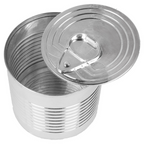 213.65-CONTENITORI APERITIVO BARATTOLO CONSERVA  220 ML Ø7,4x7,2 CM ARGENTO PS (20 u.)