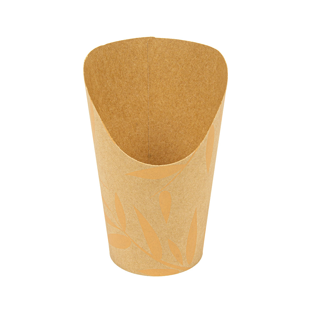 281.43-BICCHIERE PER FRITTI APERTO 'FEEL GREEN' 9 OZ - 270 ML 250 + 20PE G/M2 Ø7x11,5 CM MARRONE CARTONE (100 u.)