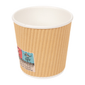 180.75-BICCHIERI BEVANDE CALDE DOPPIA PARETE  120 ML - 4 oz 230 + 250 + 18 PE G/M2 Ø6,2/4,5x6 CM MARRONE CARTONE (40 u.)