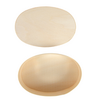 266.08-MINI SCATOLA OVALE CON COPERCHIO 'WOOD'  16x10,5x5 CM NATURALE LEGNO