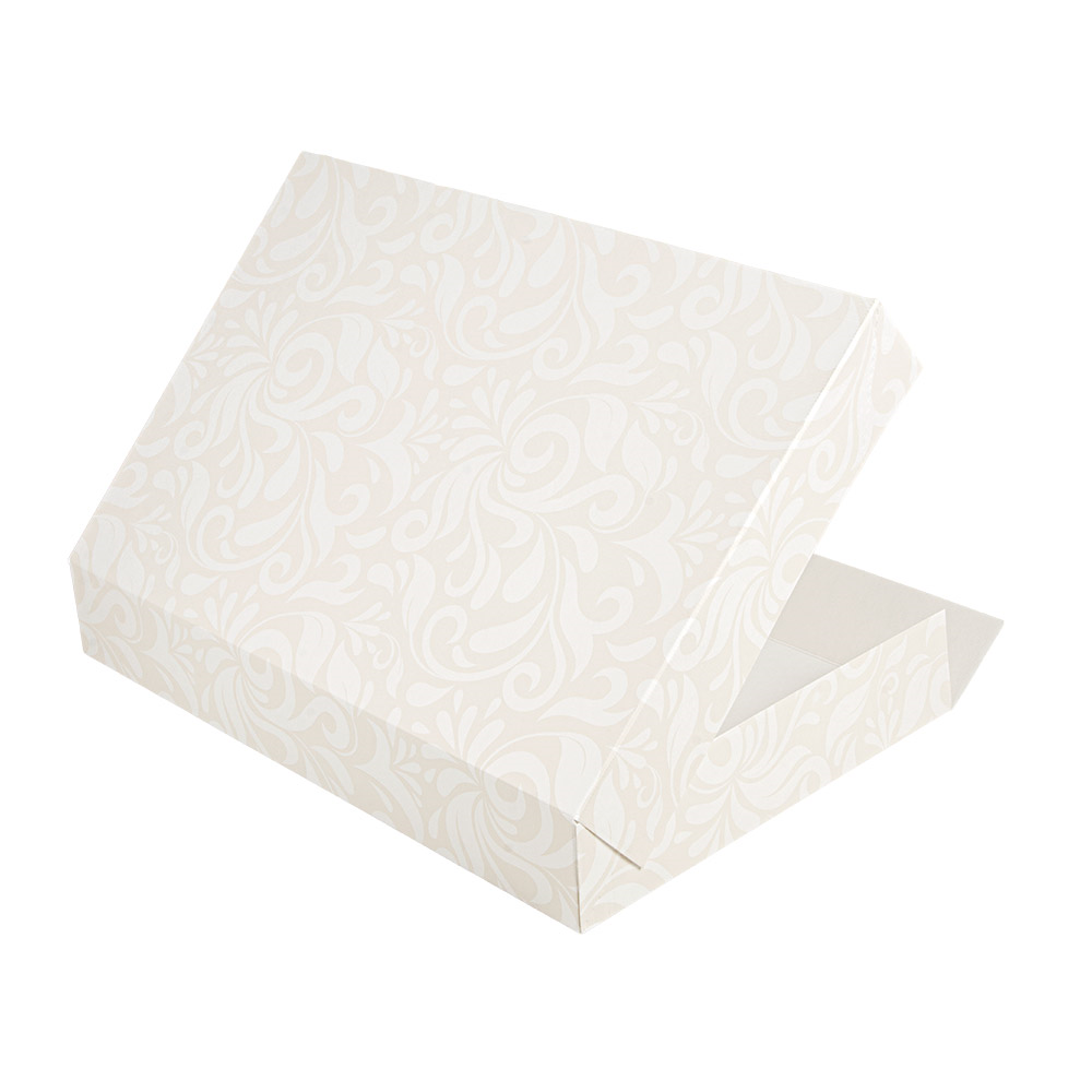 256.54-SCATOLE CATERING, PIANA 'THEPACK' DAMASCO  42x28x6 CM BIANCO CARTONE NANO-MICRO (50 u.)