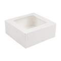 201.66-SCATOLE PER PASTICCERIA CON FINESTRA 'THEPACK'  18x18x7,5 CM BIANCO CARTONE NANO-MICRO + OPP (50 u.)