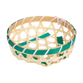 277.43-CESTE BAMBOO  Ø 10x3 CM NATURALE/VERDE BAMBÙ (20 u.)