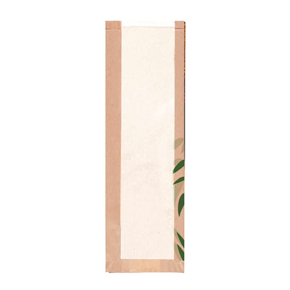 231.05-SACCHETTI PANE CON FINESTRA ECO 'FEEL GREEN-JUST PAPER'  32 G/M2 14+4x48 CM NATURALE KRAFT (250 u.)