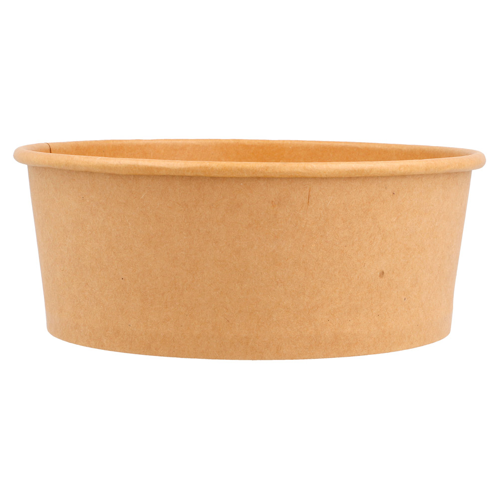 212.98-INSALATIERI 750 ML - 25 oz 300 + 18 PE G/M2 Ø 15/12,8x6 CM NATURALE KRAFT (50 u.)
