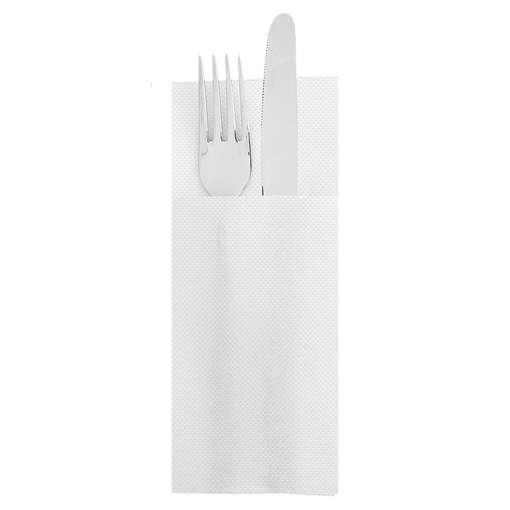 267.06-TOVAGLIOLI "CANGURITO" 'DOUBLE POINT'  18 G/M2 33x40 CM BIANCO TISSUE (50 u.)