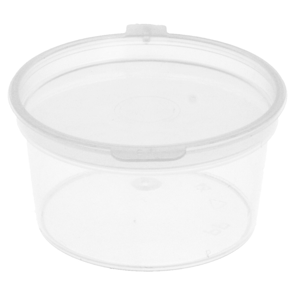 212.18-TERRINA PICCOLA CON COPERCHIO  30 ML Ø5/4x2.7 CM TRASPARENTE PP (50 u.)
