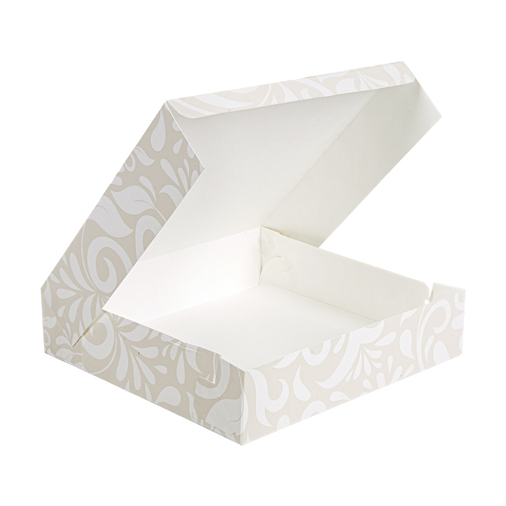 270.86-SCATOLE CATERING, PIANA 'THEPACK' DAMASCO  21x21x5 CM BIANCO CARTONE NANO-MICRO (50 u.)