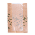 231.08-SACCHETTI PANE CON FINESTRA ECO 'FEEL GREEN-JUST PAPER'  32 G/M2 26+10x38 CM NATURALE KRAFT (125 u.)