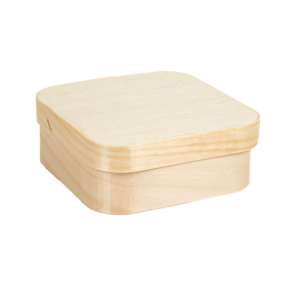 270.94-MINI SCATOLE CILINDRICHE TAPPO + CAPSULA 'WOOD'  11x11x4 CM NATURALE LEGNO (10 u.)