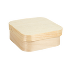 270.94-MINI SCATOLE CILINDRICHE TAPPO + CAPSULA 'WOOD'  11x11x4 CM NATURALE LEGNO (10 u.)