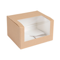 256.14-SCATOLE PER PASTICCERIA CON FINESTRA 'THEPACK'  11x13x8 CM NATURALE CARTONE NANO-MICRO + OPP (50 u.)
