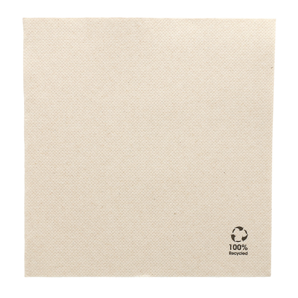 191.10-TOVAGLIOLI ECOLABEL 'DOUBLE POINT'  19 G/M2 33x33 CM NATURALE TISSUE RICICLATO (50 u.)