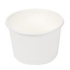254.43-TERRINA PICCOLA 70 ML (2,3 oz) 210 + 18 PE G/M2 Ø6/5x4 CM BIANCO CARTONE (50 u.)