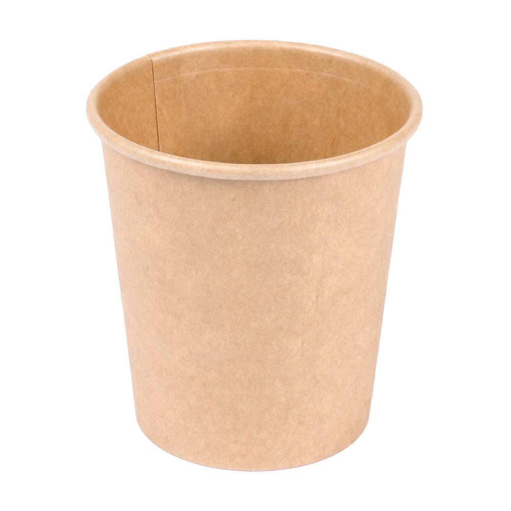 254.41-TERRINA PICCOLA 120 ML (4 oz) 210 + 18 PE G/M2 Ø6/4,5x6,5 CM MARRONE CARTONE (50 u.)