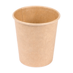 254.41-TERRINA PICCOLA 120 ML (4 oz) 210 + 18 PE G/M2 Ø6/4,5x6,5 CM MARRONE CARTONE (50 u.)