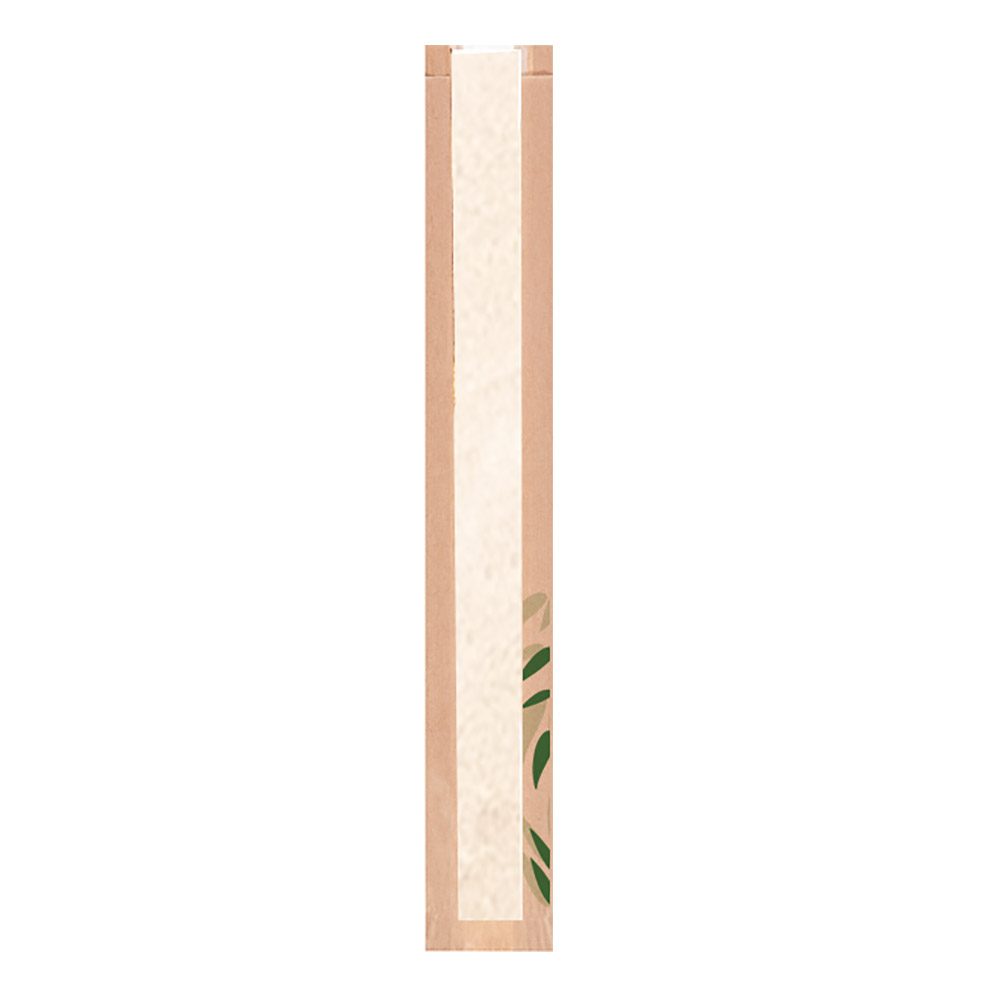 231.03-SACCHETTI PANE CON FINESTRA ECO 'FEEL GREEN-JUST PAPER'  32 G/M2 9+6x60 CM NATURALE KRAFT (250 u.)