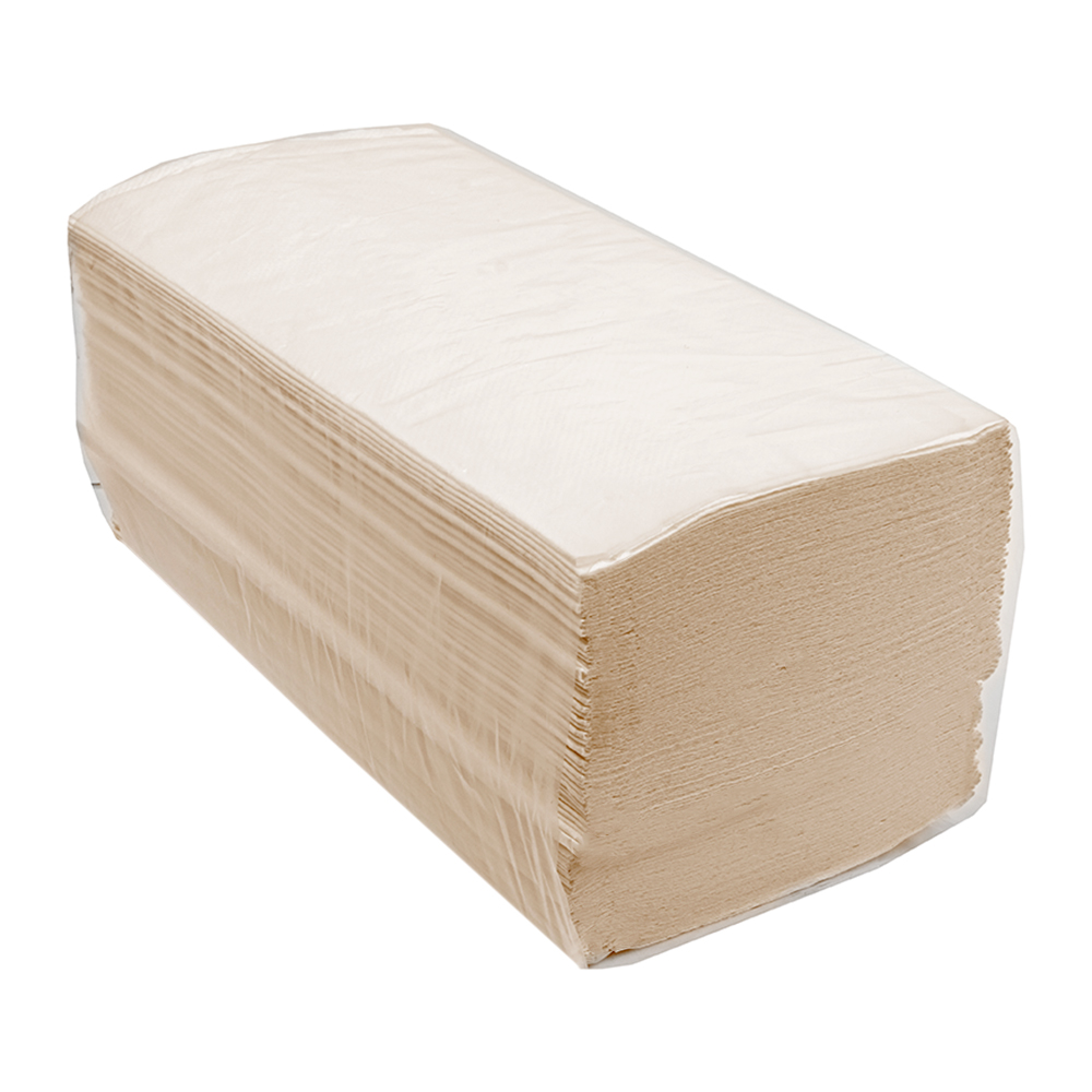 209.78-ASCIUGAMANI "ZIGZAG" ECOLABEL 2 STRATI  37 G/M2 22,5x21 CM NATURALE CARTA RICICLATA (200 u.)