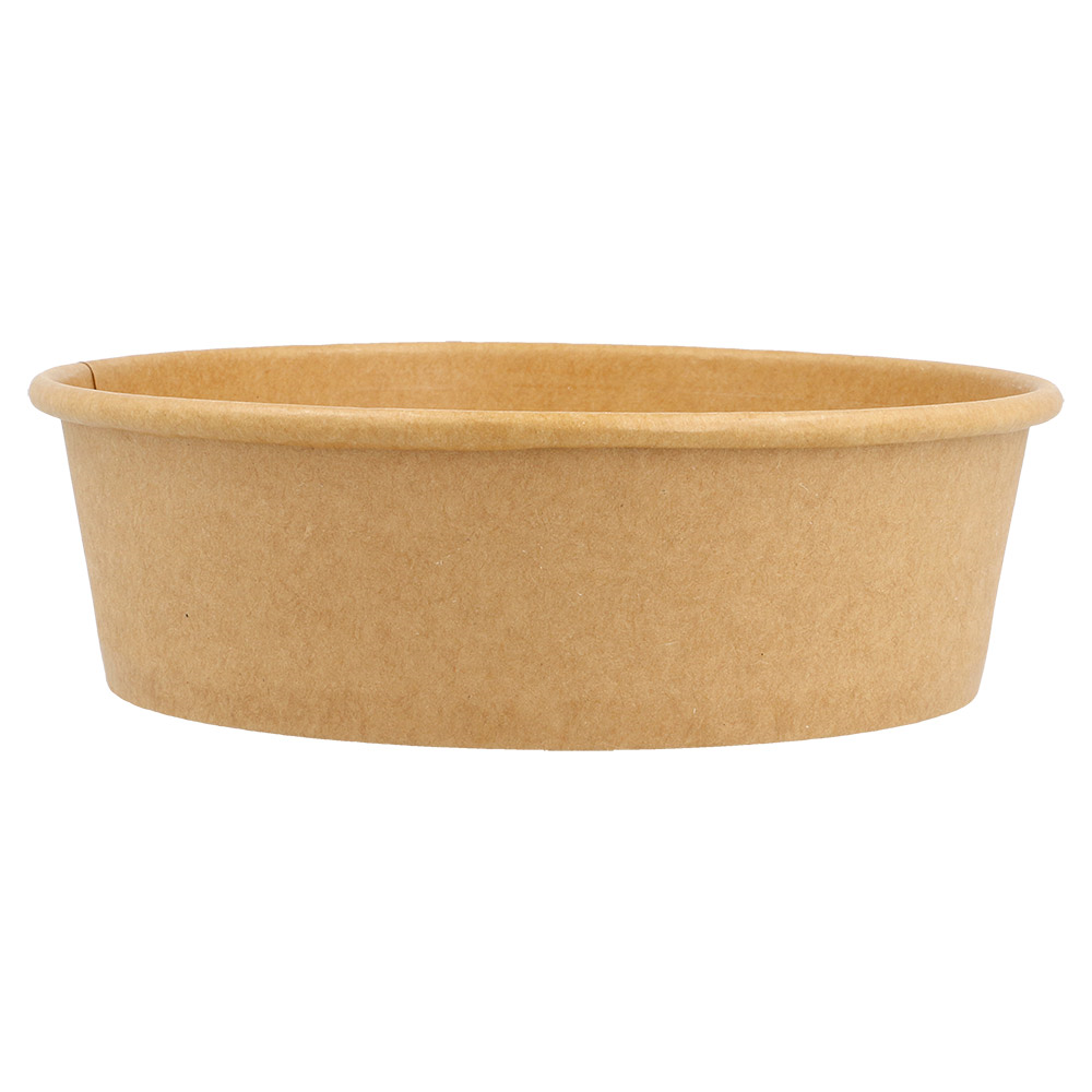 240.05-INSALATIERI 1300 ML 337 G/M2 + PE Ø 18,7/16x7 CM NATURALE KRAFT (50 u.)
