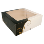 204.72-SCATOLE PER PASTICCERIA CON FINESTRA 'THEPACK' CLASSIC  28x28x10 CM BIANCO CARTONE NANO-MICRO (50 u.)