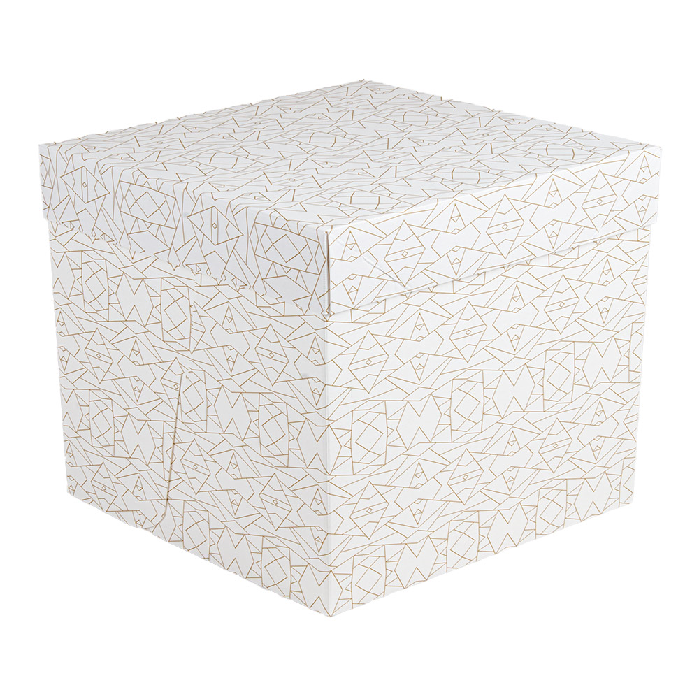 264.13-SCATOLE ALTE PER PASTICCERIA SENZA FINESTRA THEPACK 'DECO'  35,6x35,6x30,5 CM BIANCO CARTONE A MICROCANALI (10 u.)