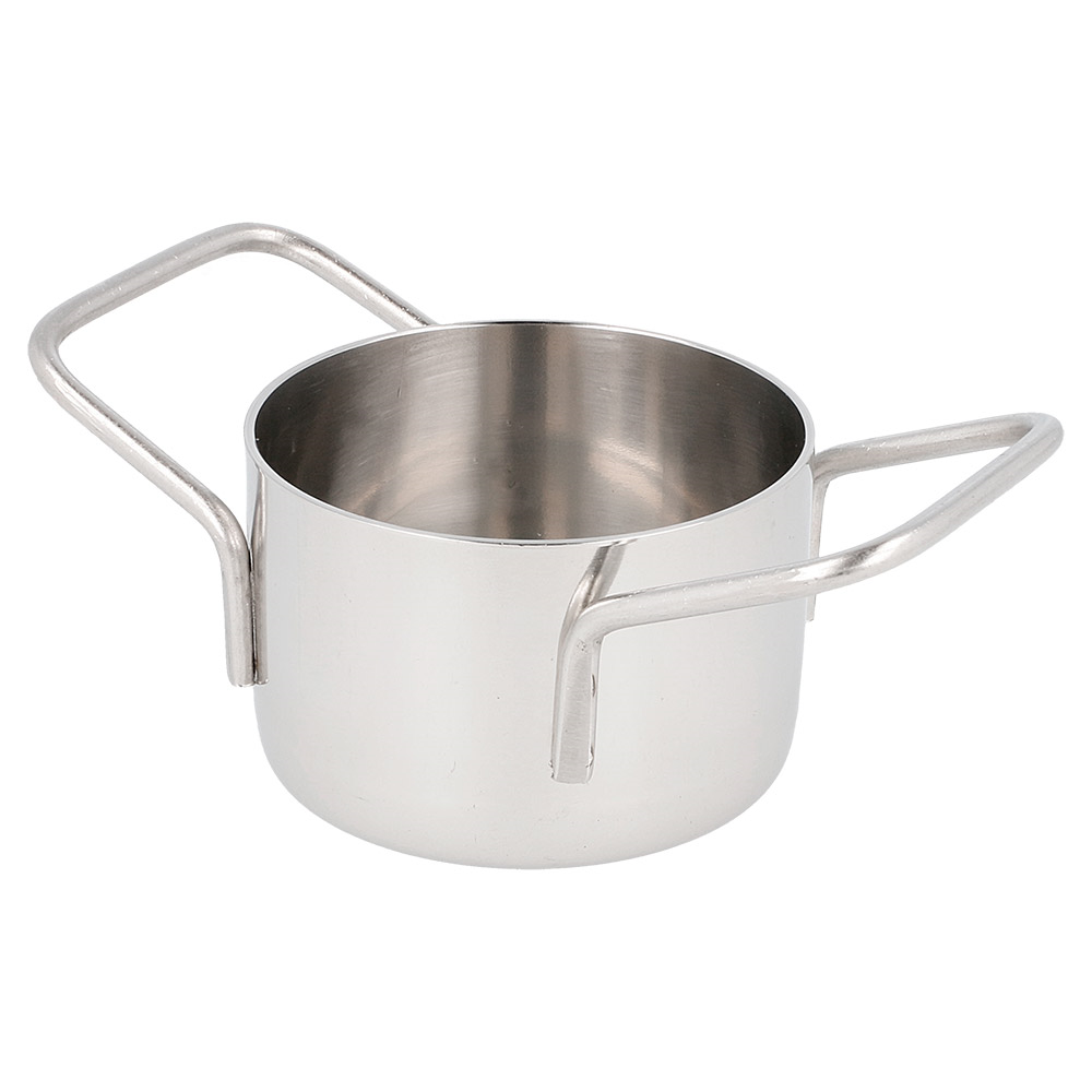 207.59-MINI CASSERUOLA 'ARTINOX'  Ø 8x4,5 CM ARGENTO ACCIAIO INOX (6 u.)