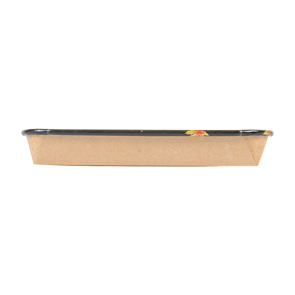 268.89-RECIPIENTI PER "SUSHI"  20PE + 280 +16PE G/M2 18,5x12,9x2,4 CM NERO KRAFT (50 u.)