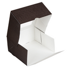 269.60-SCATOLE PER PASTICCERIA CON FINESTRA 'THEPACK'  16x16x8 CM CIOCCOLATO CARTONE NANO-MICRO + OPP (50 u.)