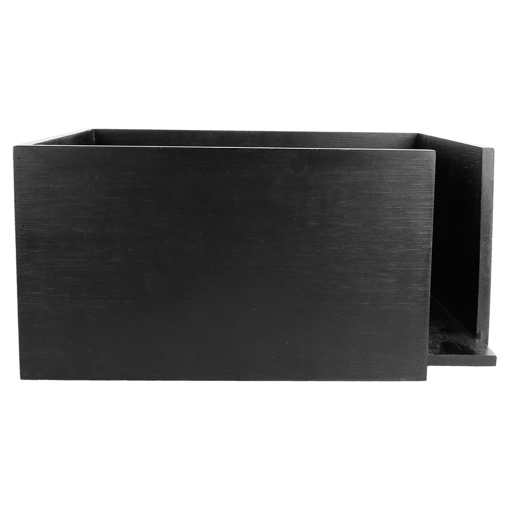 225.39-DISPENSER TOVAGLIOLI 'BAMBOO'  21x21x10 CM NERO BAMBÙ